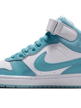 Nike Kids High-Top Sneakers White and Teal NIB